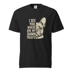 Lesnort - "Where Are My Damn Treats" Funny Frenchie Graphic Tshirt