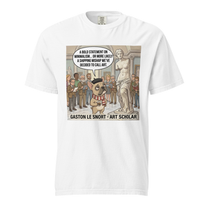 Lesnort - Gaston Le Snort – Art Scholar - Snobby French Bulldog Museum T-Shirt