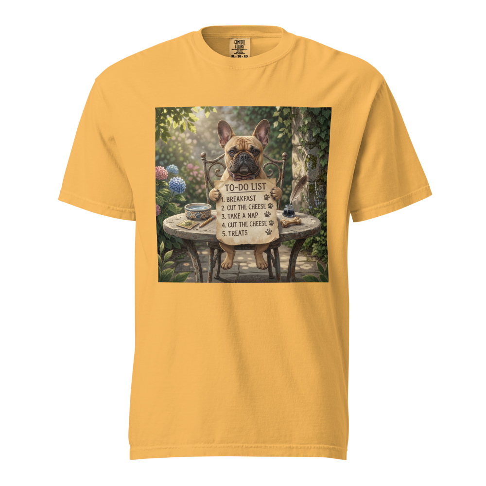 Lesnort - "Daily Schedule" Funny French Bulldog T-Shirt