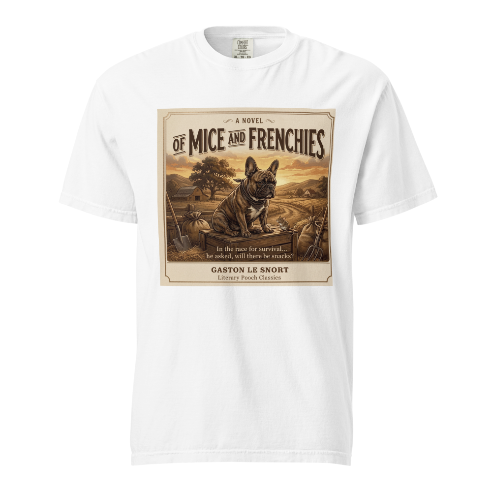 Lesnort - "Of Mice and Frenchies" Literary Parody Graphic Tshirt
