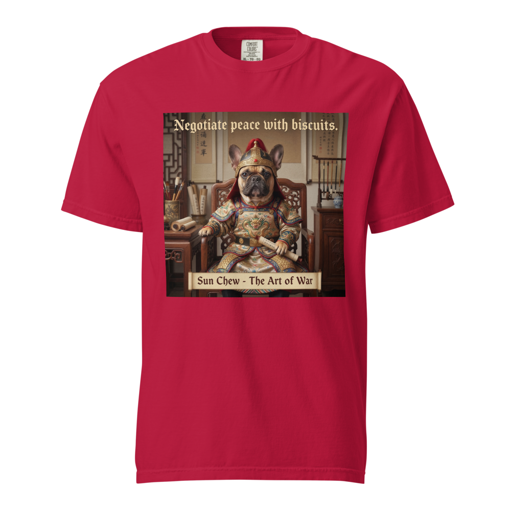 Lesnort - "Sun Chew - Negotiate Peace" Funny Frenchie General Tee