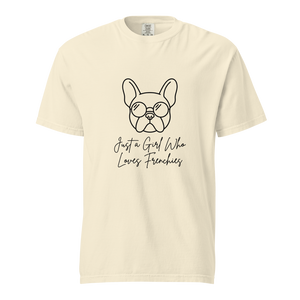 Lesnort - "Just a Girl Who Loves Frenchies" Line Art Tee