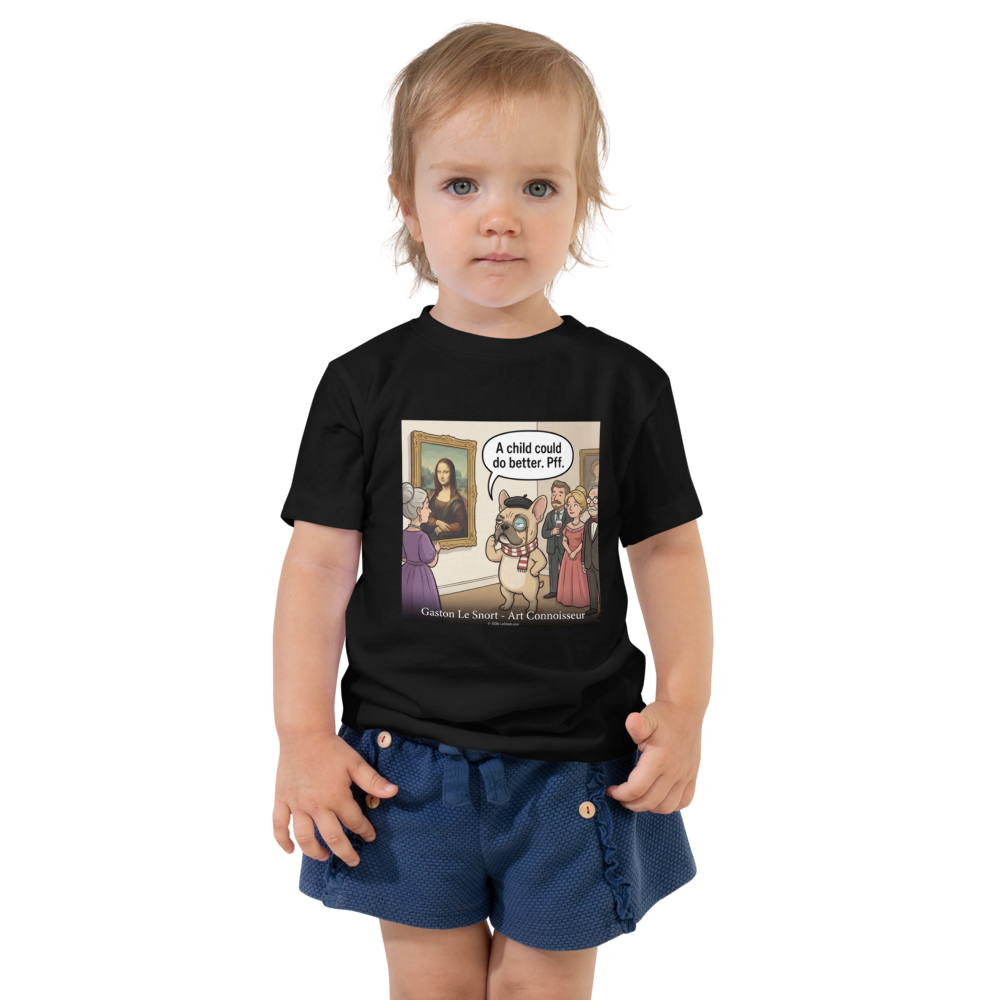Lesnort - "A Child Could Do Better" Funny Museum Dog Toddler Tshirt