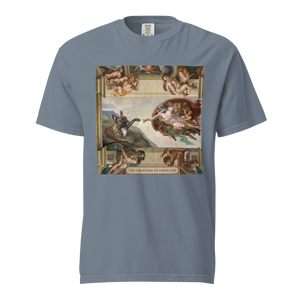 Lesnort - "The Creation of Frenchie" Sistine Chapel Graphic T-Shirt