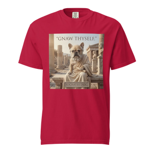 Lesnort - "Gnaw Thyself" Philosopher Dog Graphic T-Shirt