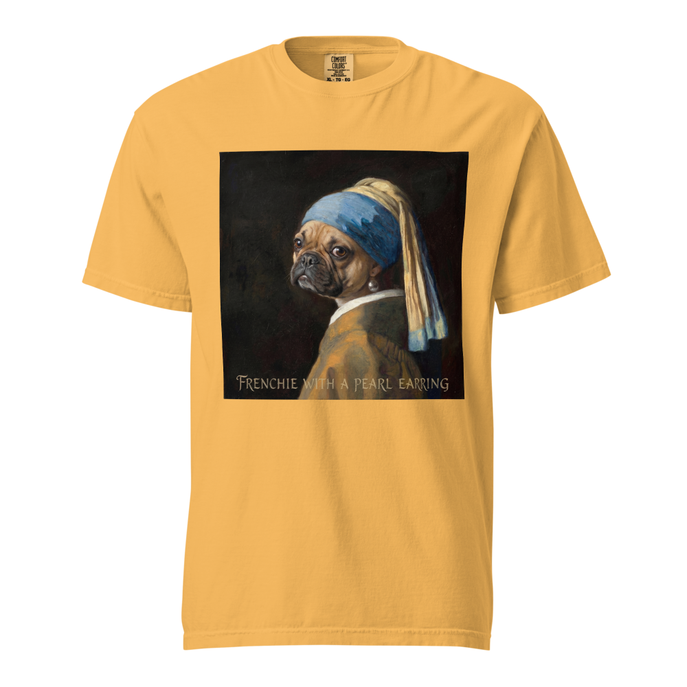 Lesnort - "Frenchie With A Pearl Earring" Classic Art Parody Graphic Tee