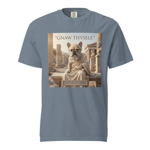 Lesnort - "Gnaw Thyself" Philosopher Dog Graphic T-Shirt