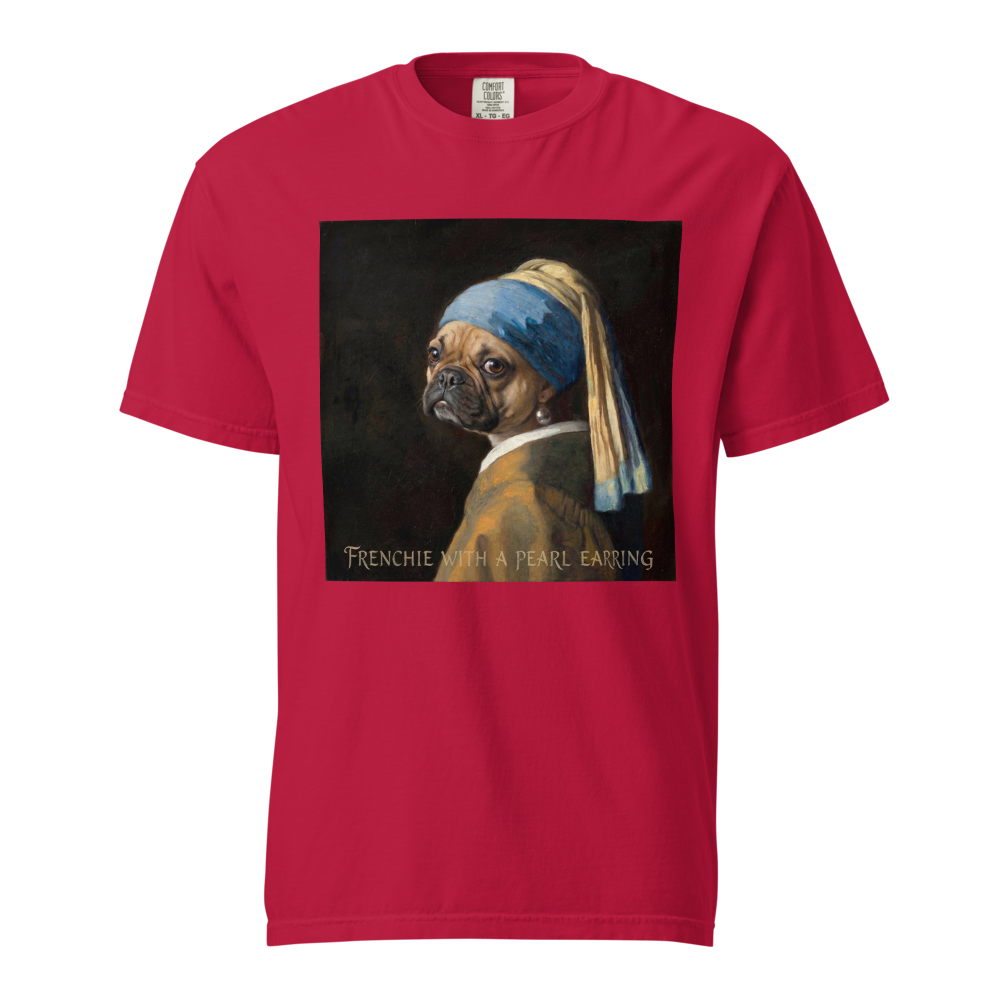 Lesnort - "Frenchie With A Pearl Earring" Classic Art Parody Graphic Tee