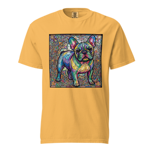 Lesnort - Majestic Stained Glass French Bulldog Graphic Tee - Background 3