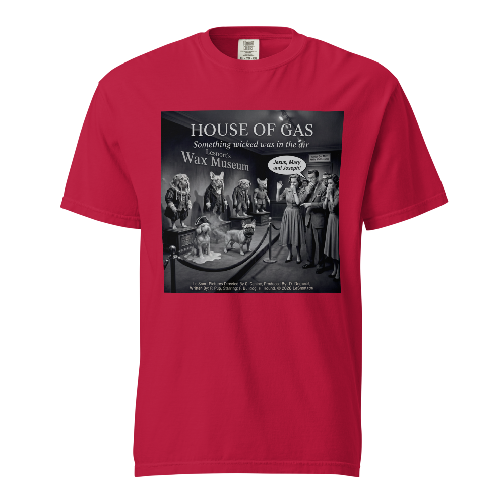 "House of Gas" Funny French Bulldog Graphic Tshirt