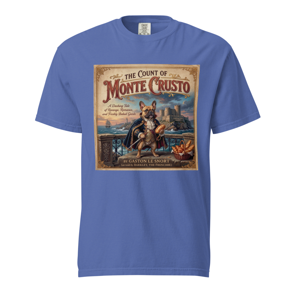 Lesnort - "The Count of Monte Crusto" Funny Frenchie Parody Tshirt
