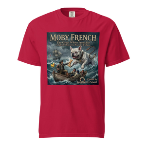 Lesnort - "The Great White Frenchie" Funny Book Cover Tshirt