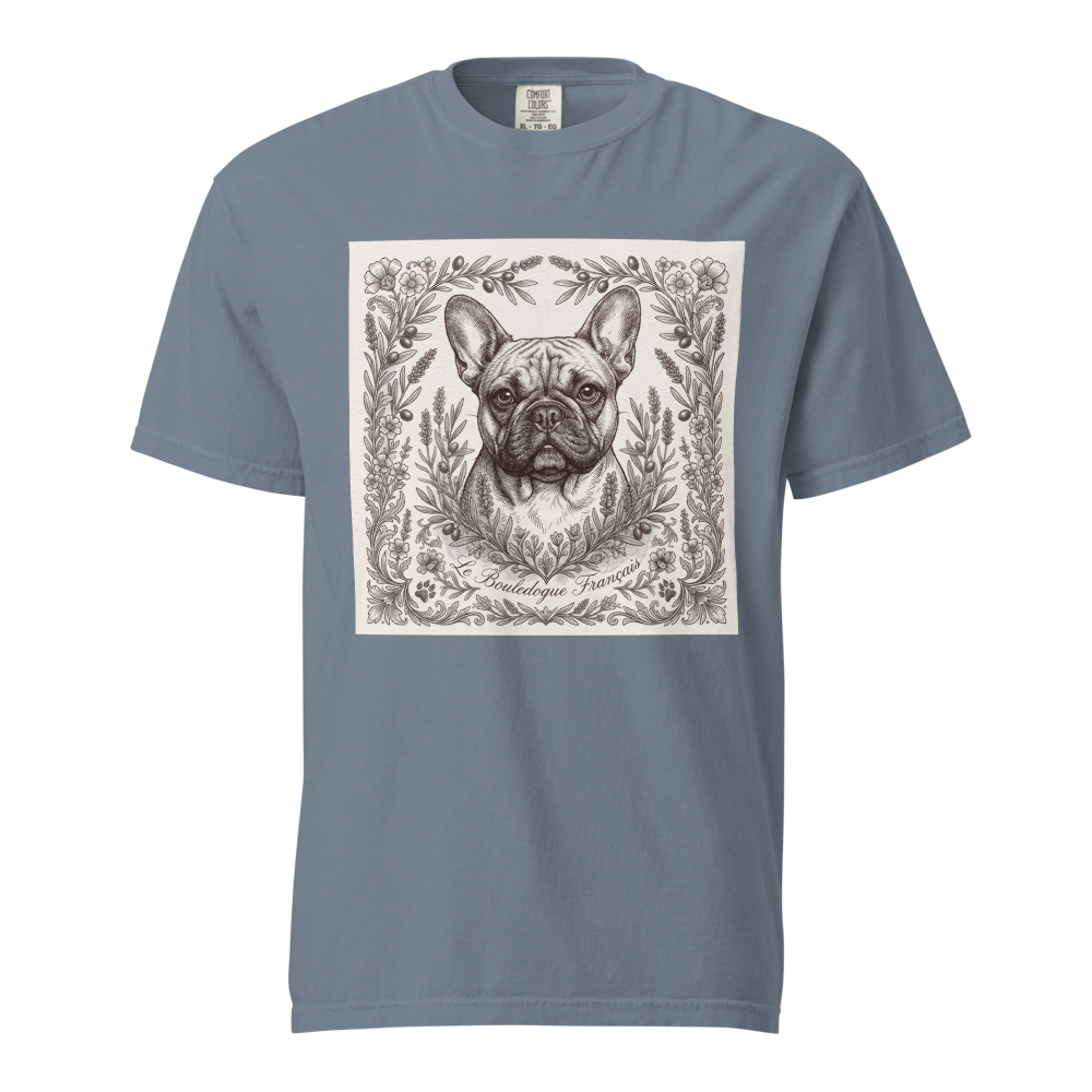 Lesnort - "Le Bouledogue Français" Antique Engraving Frenchie T-Shirt