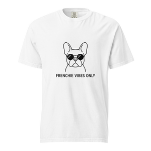 Lesnort - Modern "Frenchie Vibes Only" T-Shirt | Cool Dog in Specs