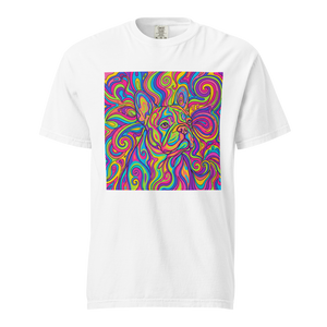 Lesnort - "Trippy Frenchie" Psychedelic Swirl Graphic Tee
