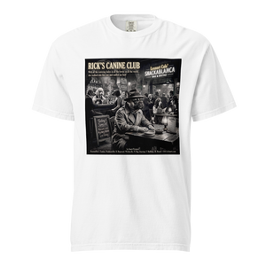 "Rick's Canine Club" Funny Film Noir Dog Graphic Tshirt