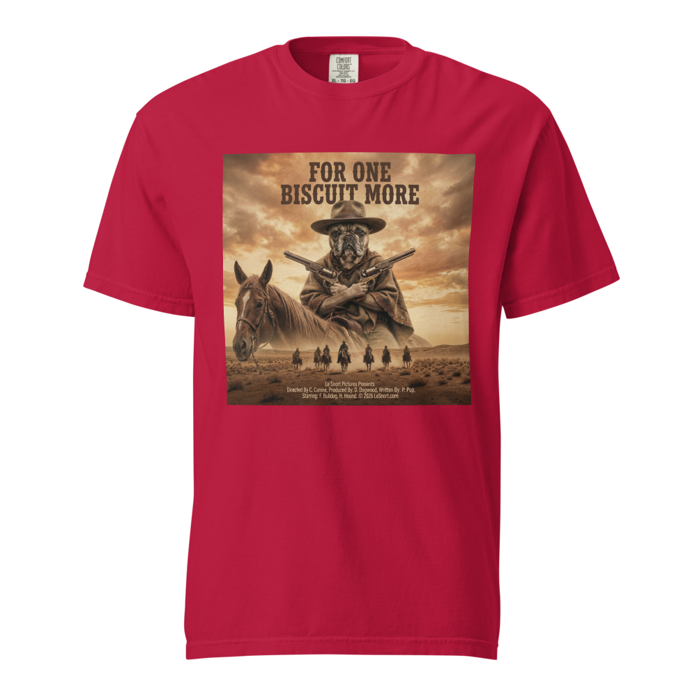 Lesnort - "For One Biscuit More" Western Parody Frenchie Tee