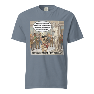Lesnort - Gaston Le Snort – Art Scholar - Snobby French Bulldog Museum T-Shirt