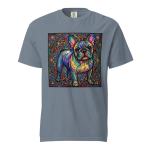 Lesnort - Majestic Stained Glass French Bulldog Graphic Tee - Background 4