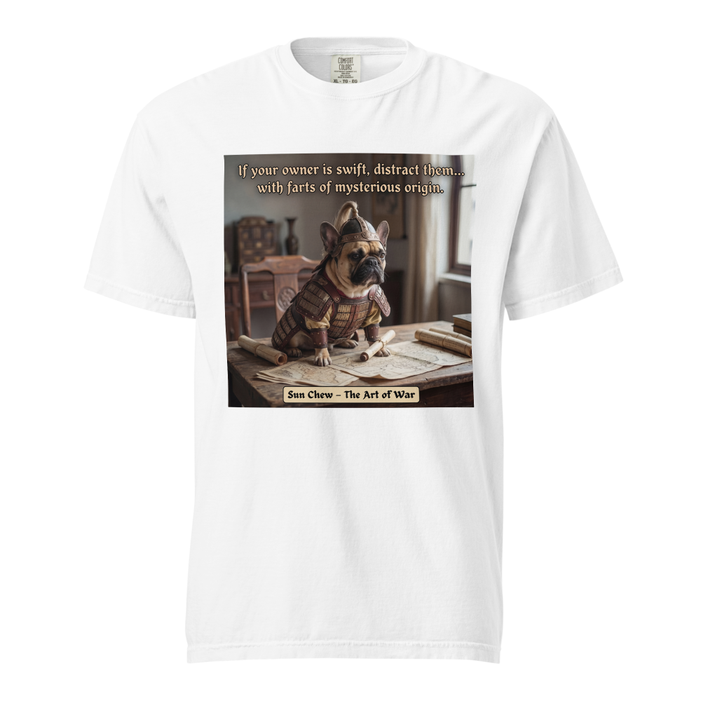Lesnort - "Sun Chew - Tactical Distraction" Funny Frenchie General Tee