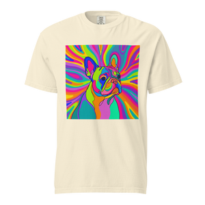Lesnort - "Psychedelic Frenchie" Neon Pop Art Graphic Tee
