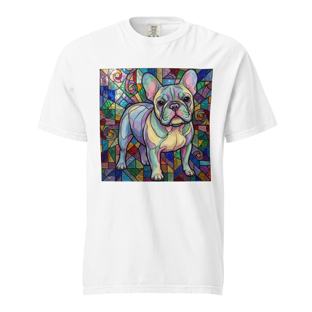 Lesnort - Dreamscape Stained Glass French Bulldog T-Shirt