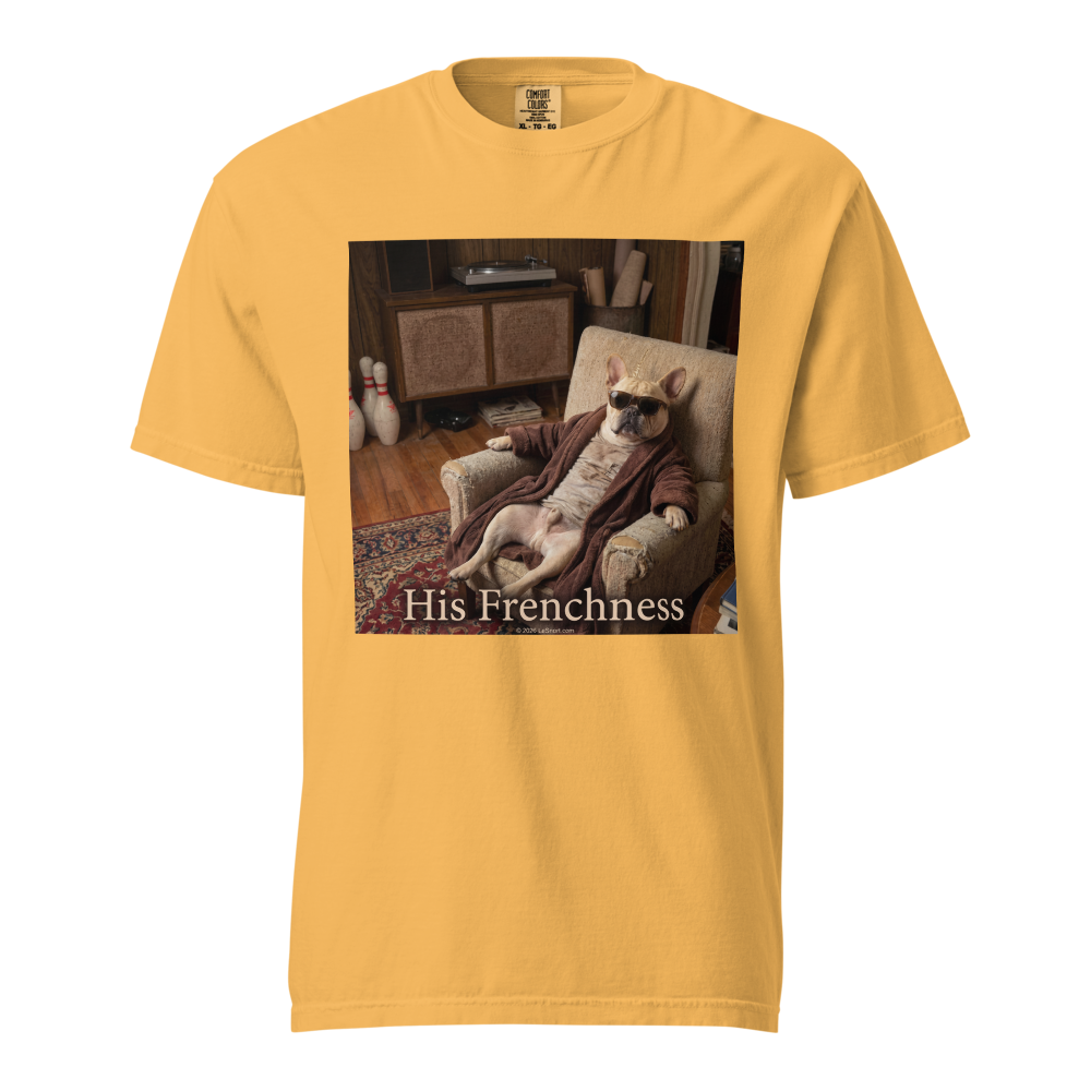 Lesnort - "His Frenchness" Lazy Dog Retro T-Shirt