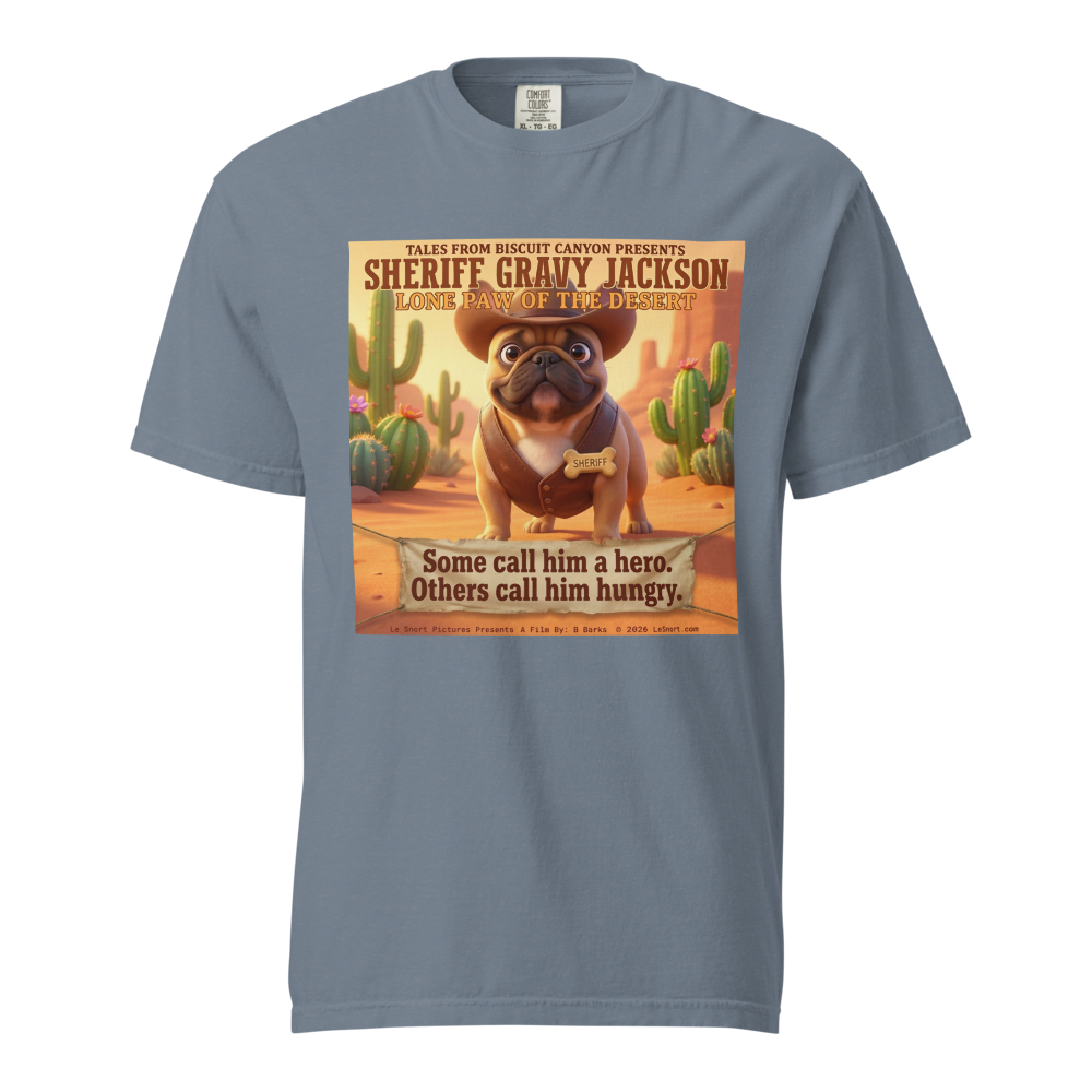 Lesnort - Sheriff Gravy Jackson – Lone Paw of the Desert Funny Dog T‑Shirt