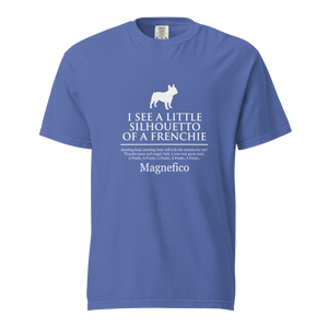 Lesnort - "Silhouetto of a Frenchie" Funny Dog Song Tshirt