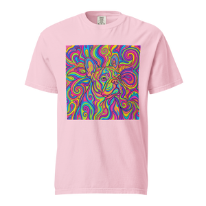 Lesnort - "Trippy Frenchie" Psychedelic Swirl Graphic Tee