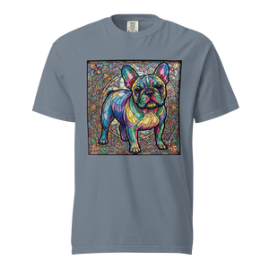 Lesnort - Majestic Stained Glass French Bulldog Graphic Tee - Background 3