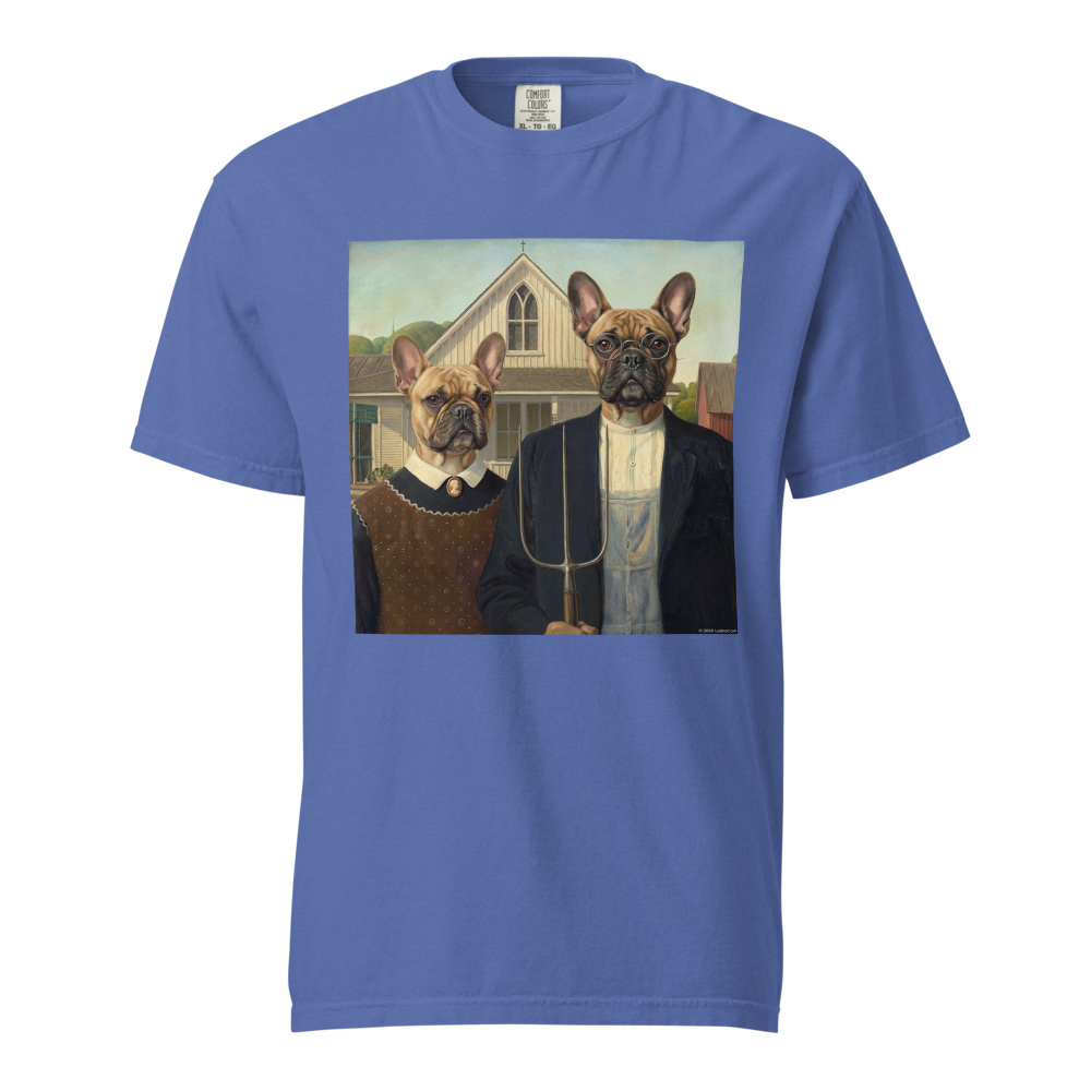 Lesnort - "American Frenchie" Classic Art Parody Graphic Tee