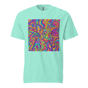 Lesnort - "Trippy Frenchie" Psychedelic Swirl Graphic Tee