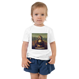 Lesnort - "The Mona Leash-A" Classic Art Parody Toddler T-Shirt