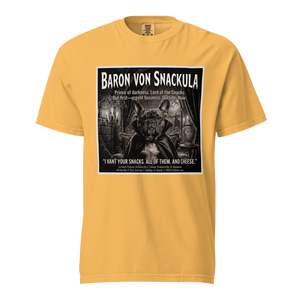 "Baron Von Snackula" Funny Vampire Frenchie Parody Tshirt