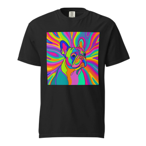 Lesnort - "Psychedelic Frenchie" Neon Pop Art Graphic Tee