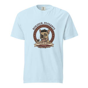 Lesnort - "Purveyor of Snobbery" Frenchie Coffee Graphic T-Shirt