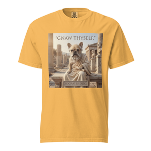Lesnort - "Gnaw Thyself" Philosopher Dog Graphic T-Shirt