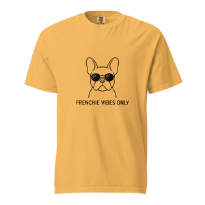 Lesnort - Modern "Frenchie Vibes Only" T-Shirt | Cool Dog in Specs