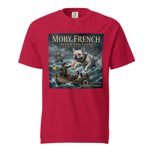 Lesnort - "The Great White Frenchie" Funny Book Cover Tshirt