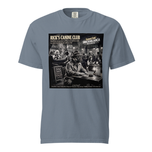 "Rick's Canine Club" Funny Film Noir Dog Graphic Tshirt