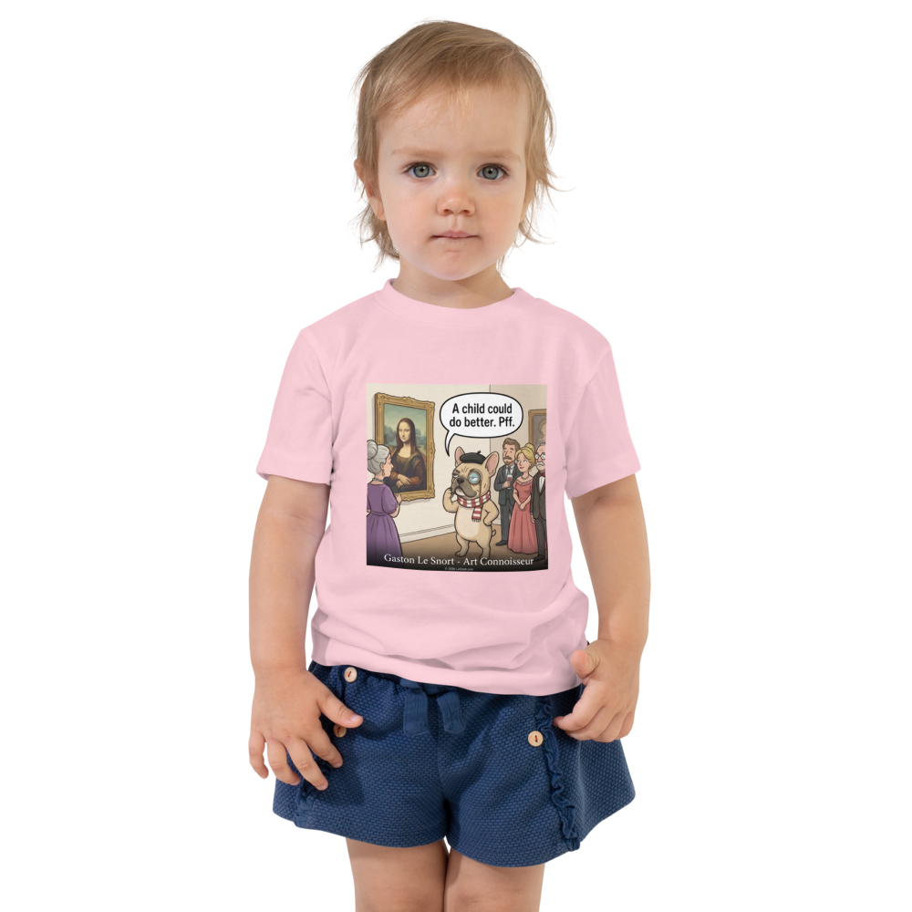 Lesnort - "A Child Could Do Better" Funny Museum Dog Toddler Tshirt