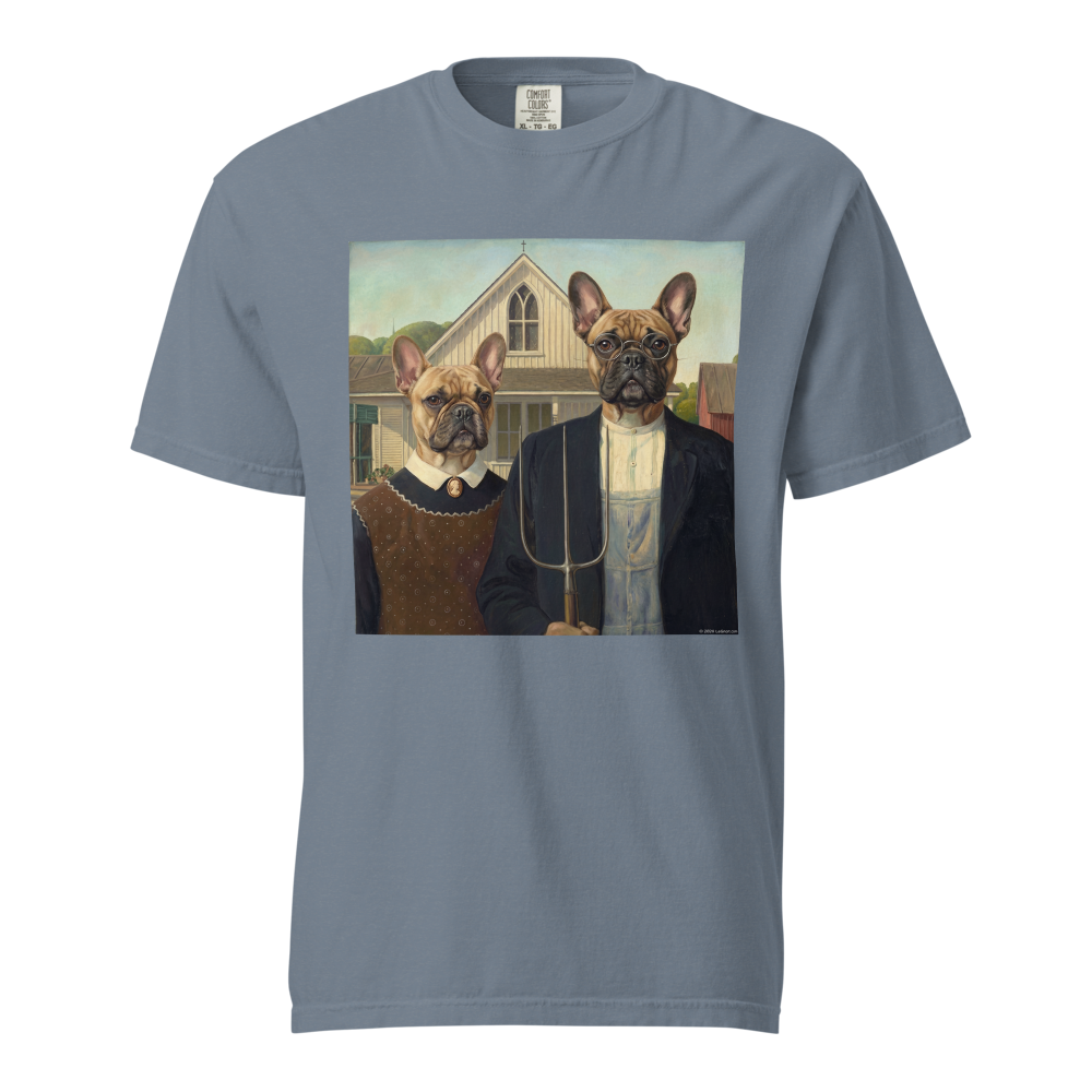 Lesnort - "American Frenchie" Classic Art Parody Graphic Tee