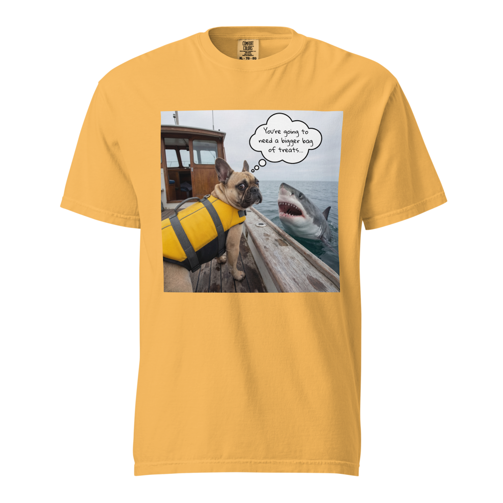 Lesnort - "Bigger Bag of Treats" Shark Parody Frenchie Tee