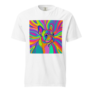 Lesnort - "Psychedelic Frenchie" Neon Pop Art Graphic Tee