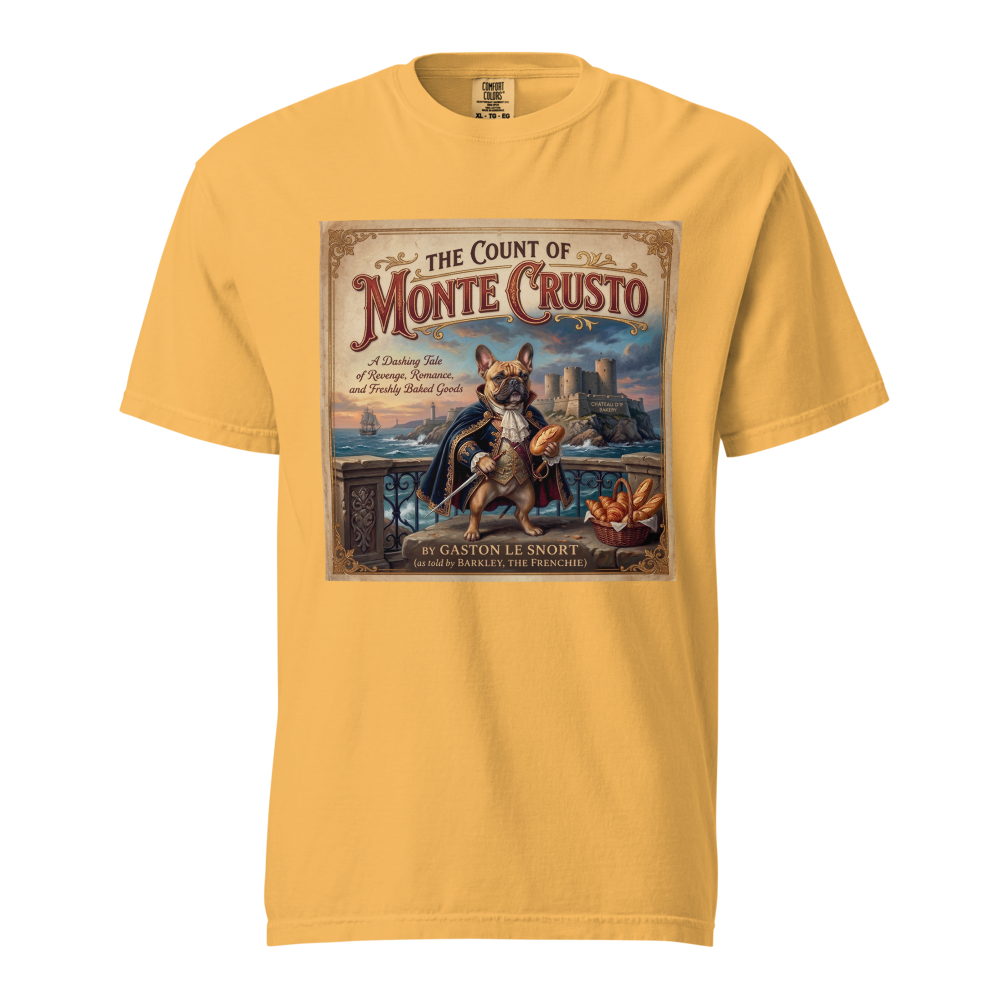 Lesnort - "The Count of Monte Crusto" Funny Frenchie Parody Tshirt