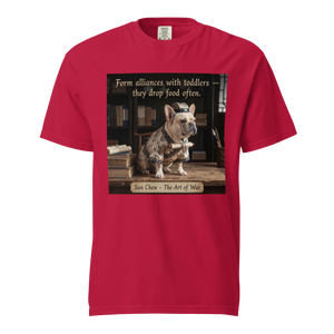 Lesnort - "Sun Chew - Toddler Alliances" Funny Frenchie Scholar Tee