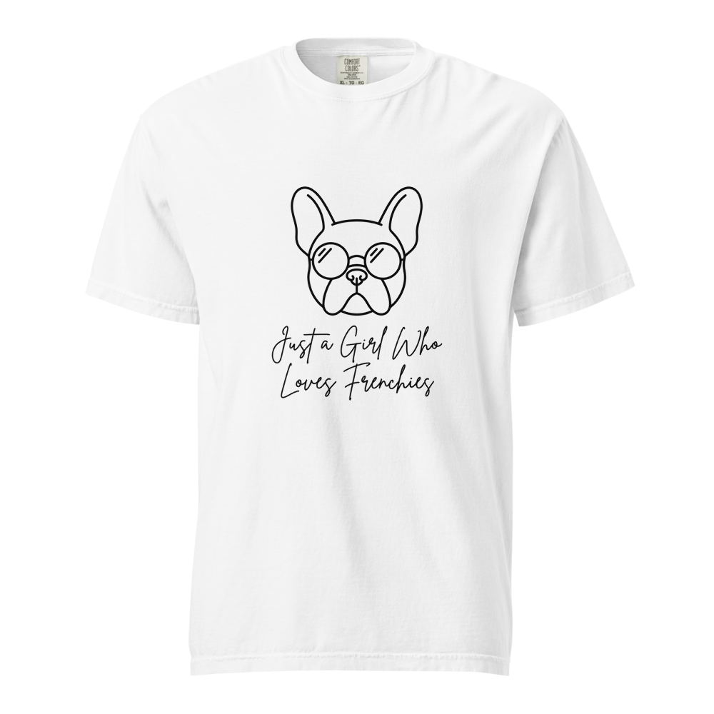 Lesnort - "Just a Girl Who Loves Frenchies" Line Art Tee