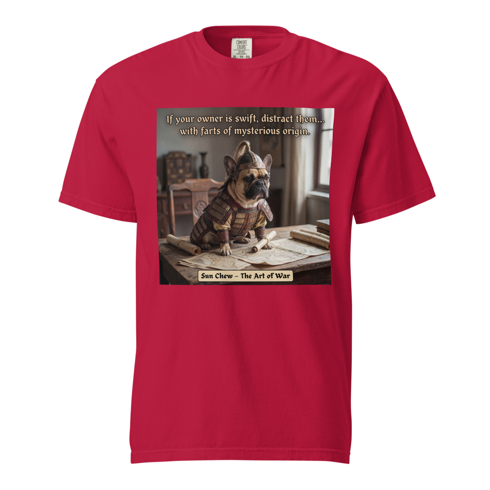 Lesnort - "Sun Chew - Tactical Distraction" Funny Frenchie General Tee