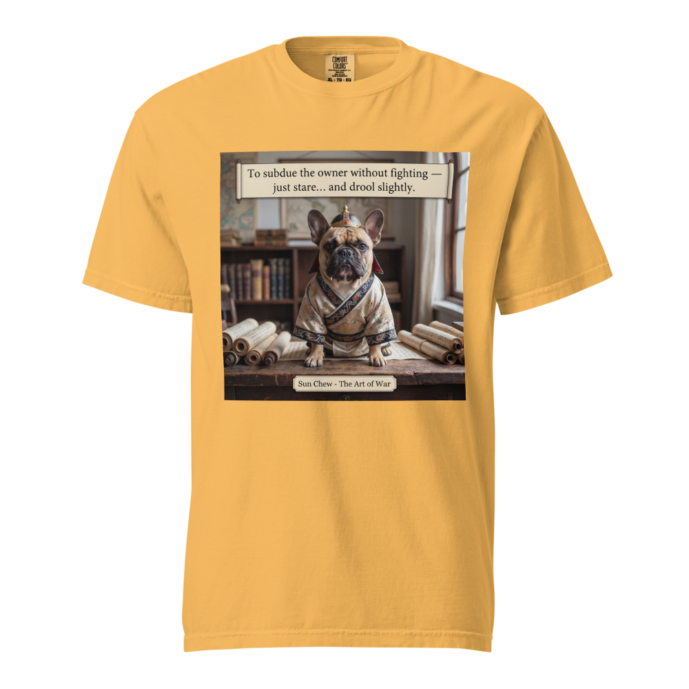 Lesnort - The Art of War "Dropped Cheese" French Bulldog Graphic Tee